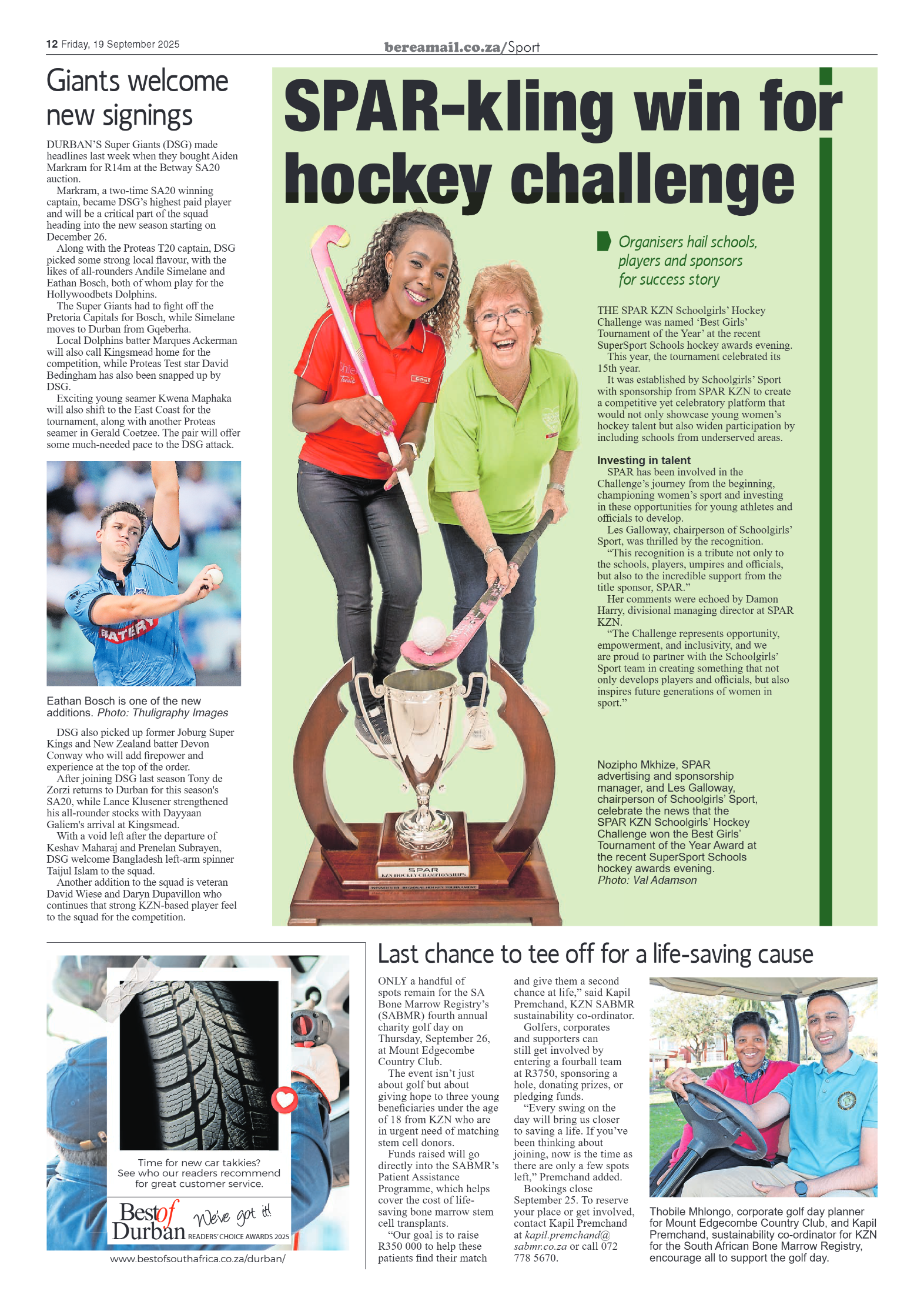 Berea Mail 19 September 2025 page 12