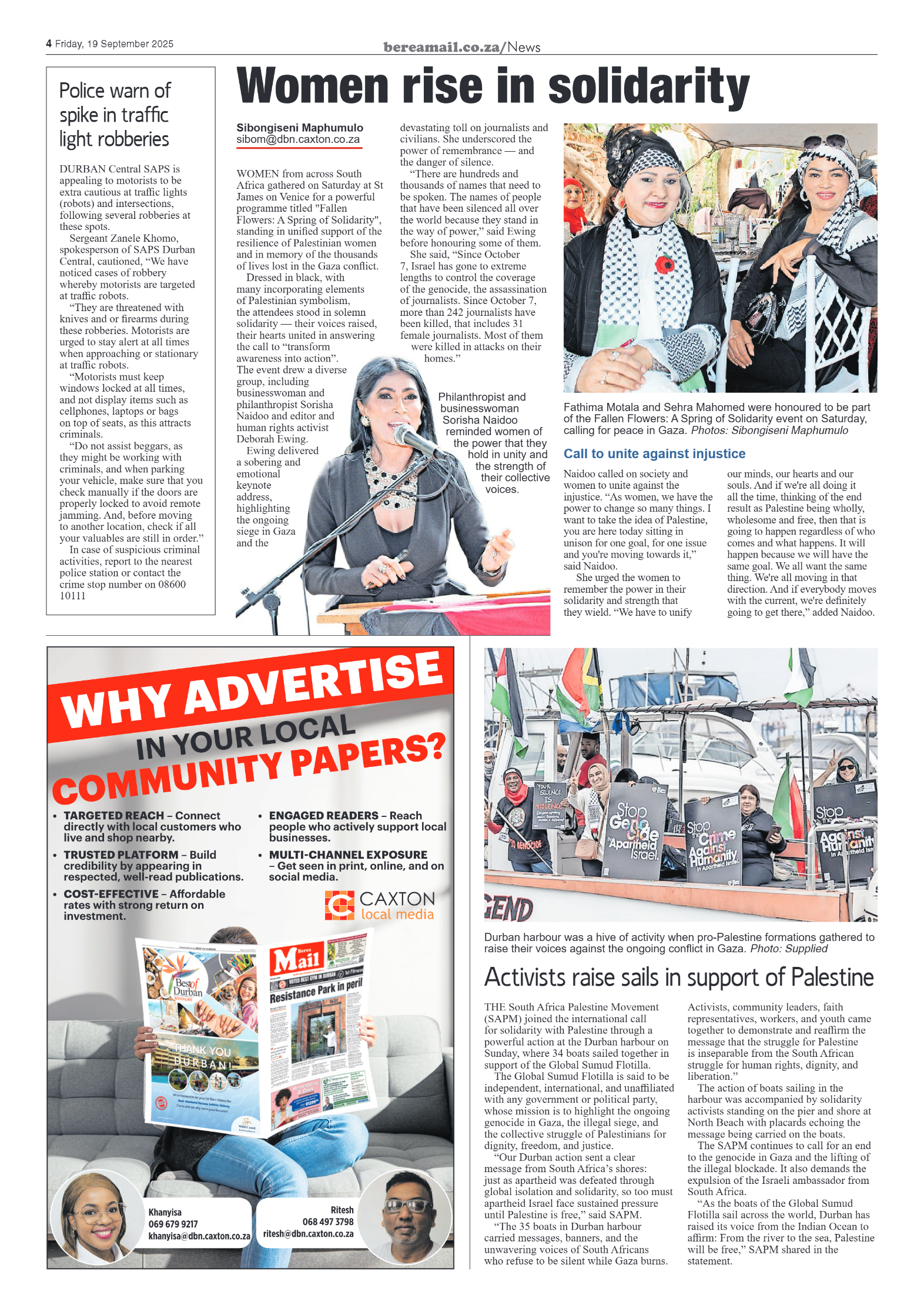Berea Mail 19 September 2025 page 4