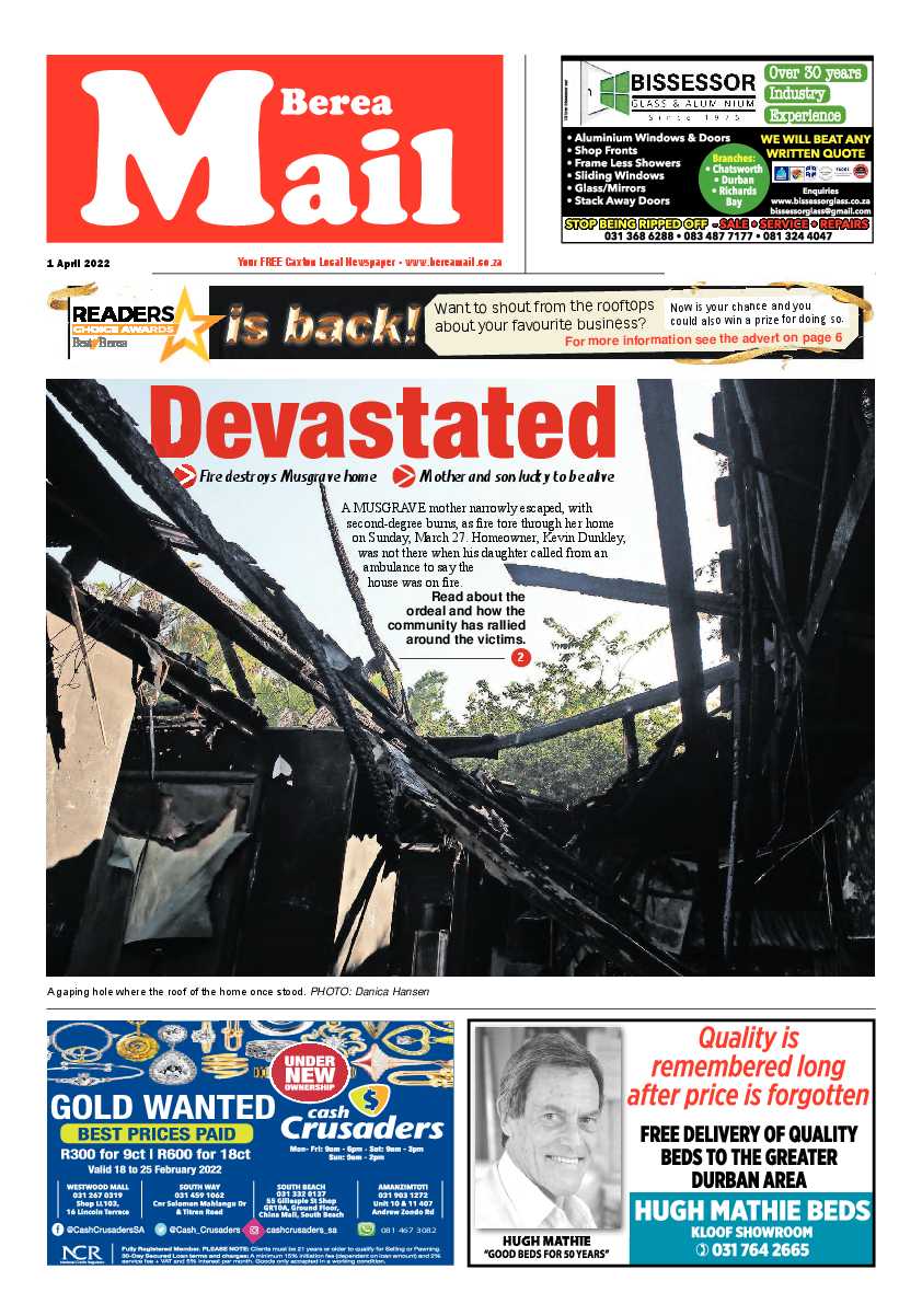 Berea Mail 1 April 2022 page 1