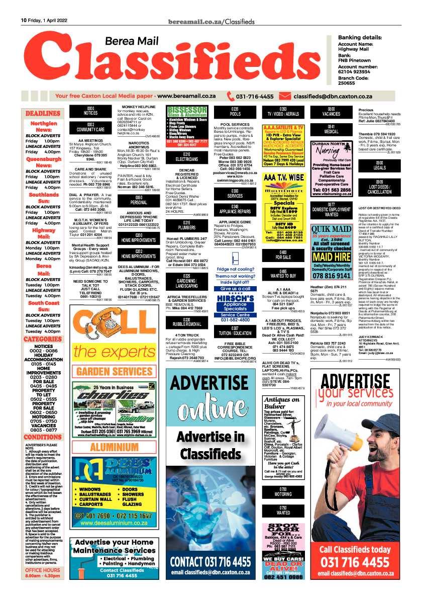 Berea Mail 1 April 2022 page 10