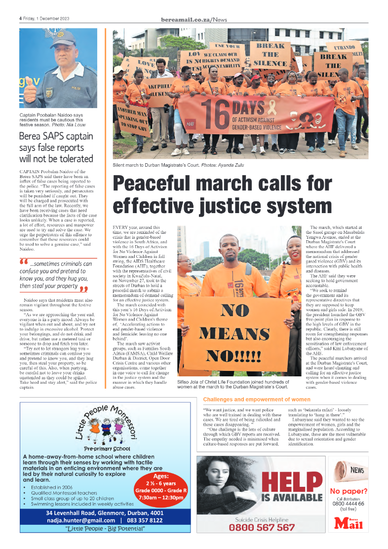 Berea Mail 1 December 2023 page 4