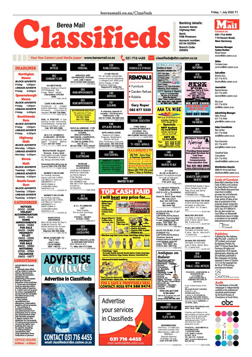 Berea Mail 1 July 2022 page 11