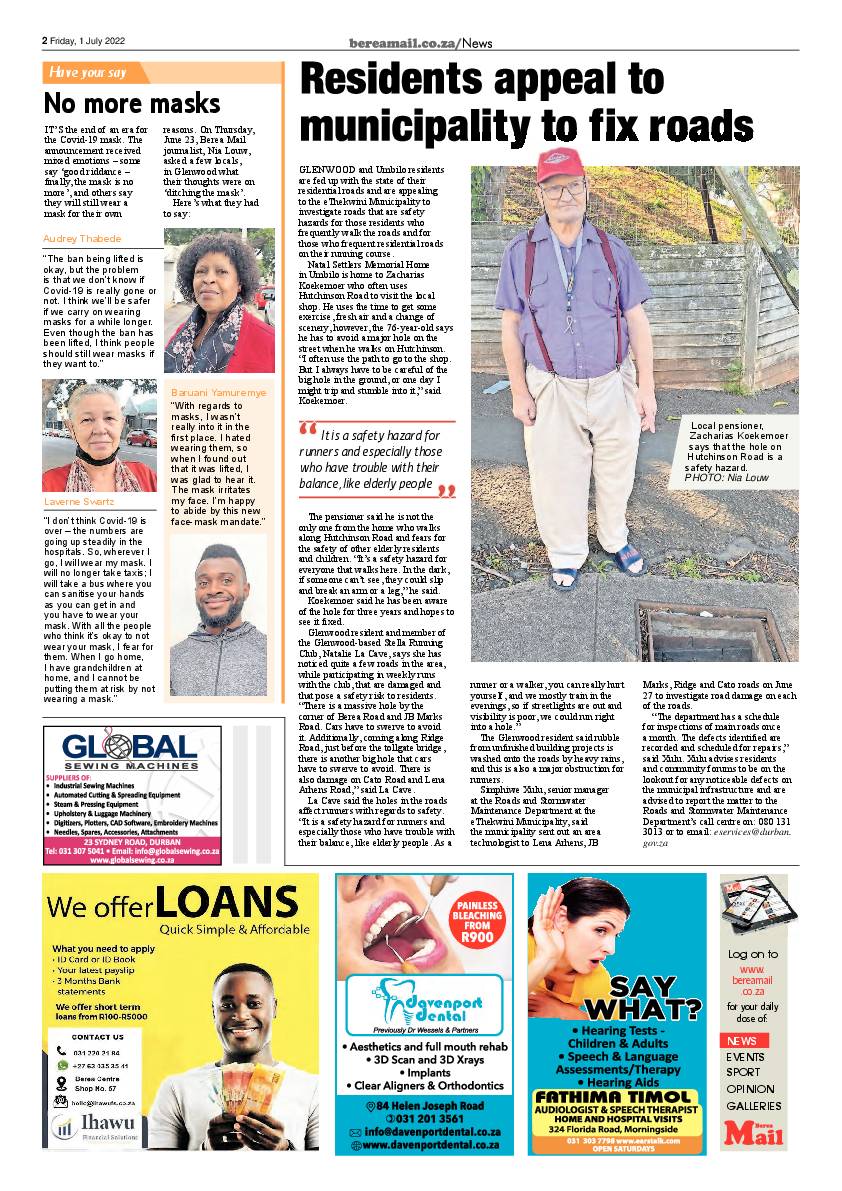 Berea Mail 1 July 2022 page 2