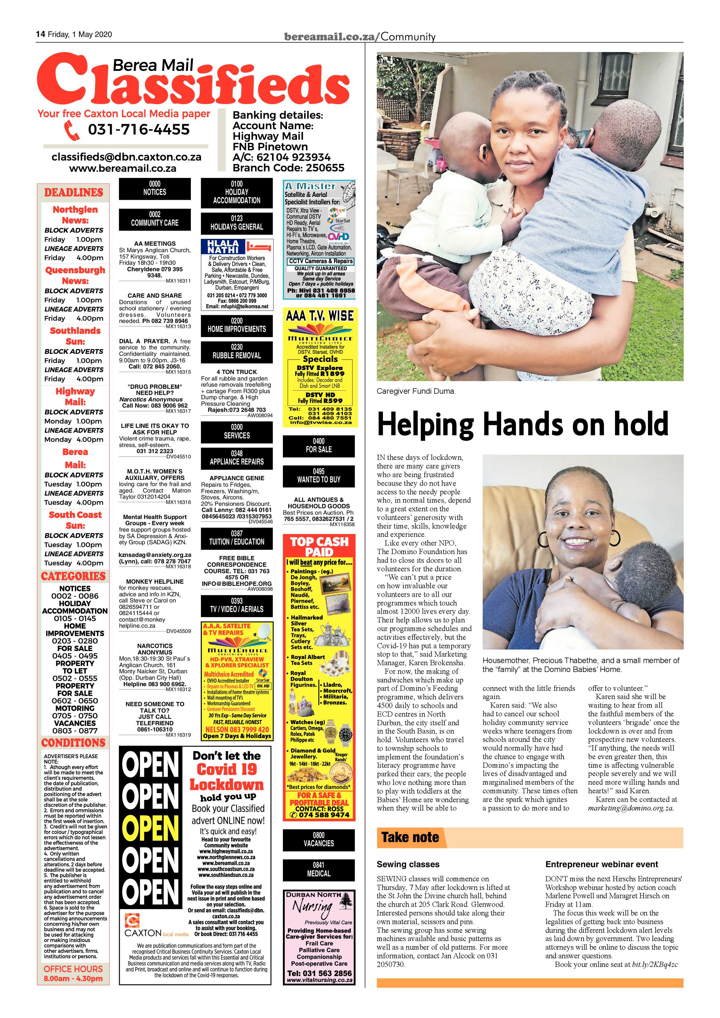 Berea Mail 1 May 2020 page 14