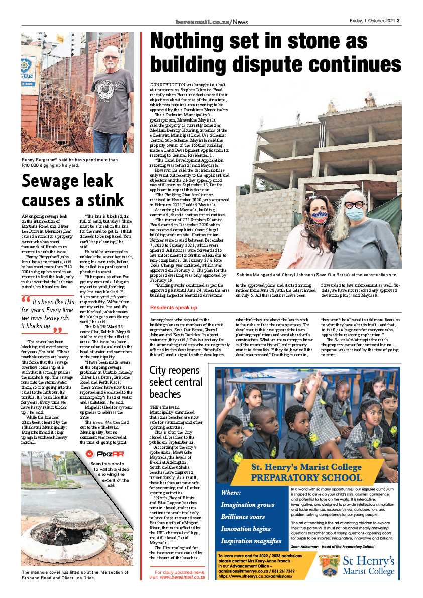 Berea Mail 1 October 2021 page 3