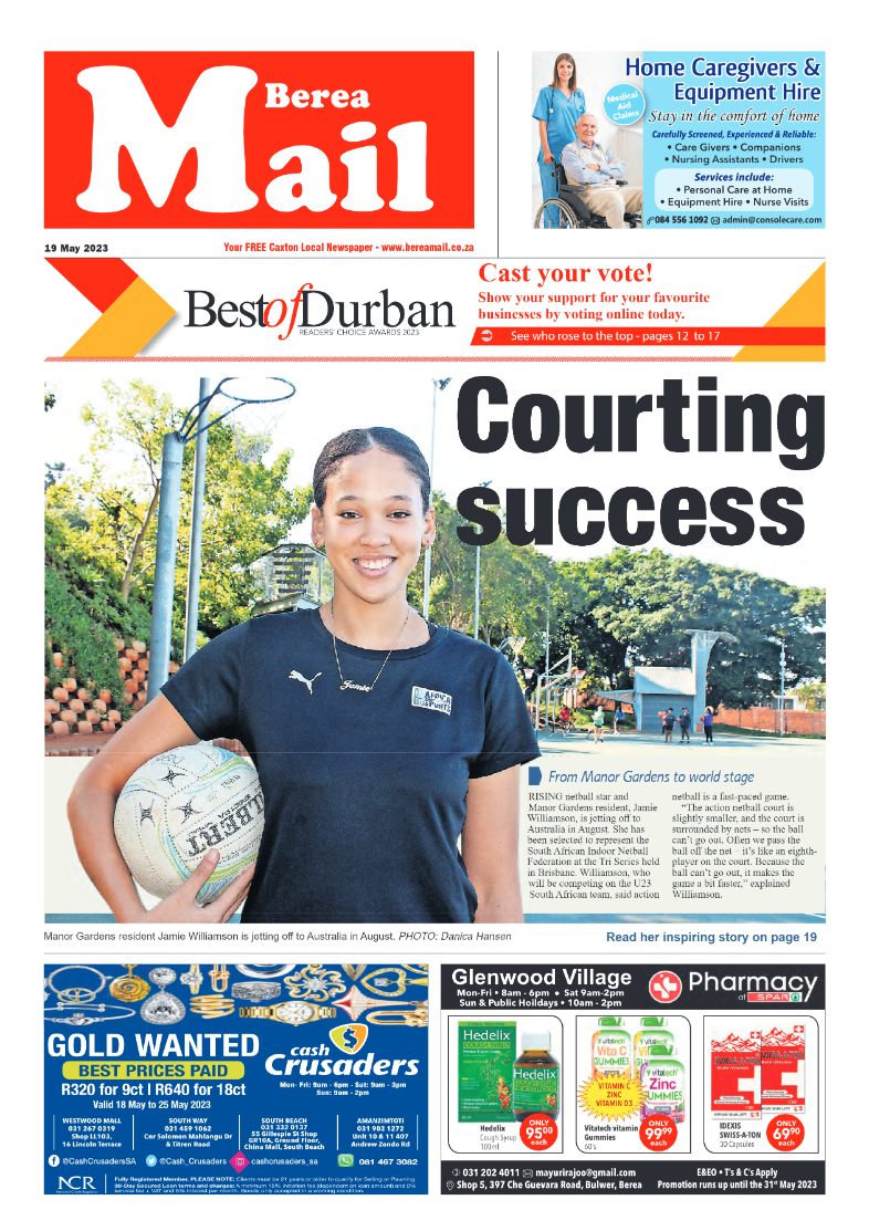 Berea Mail 19 May 2023 page 1