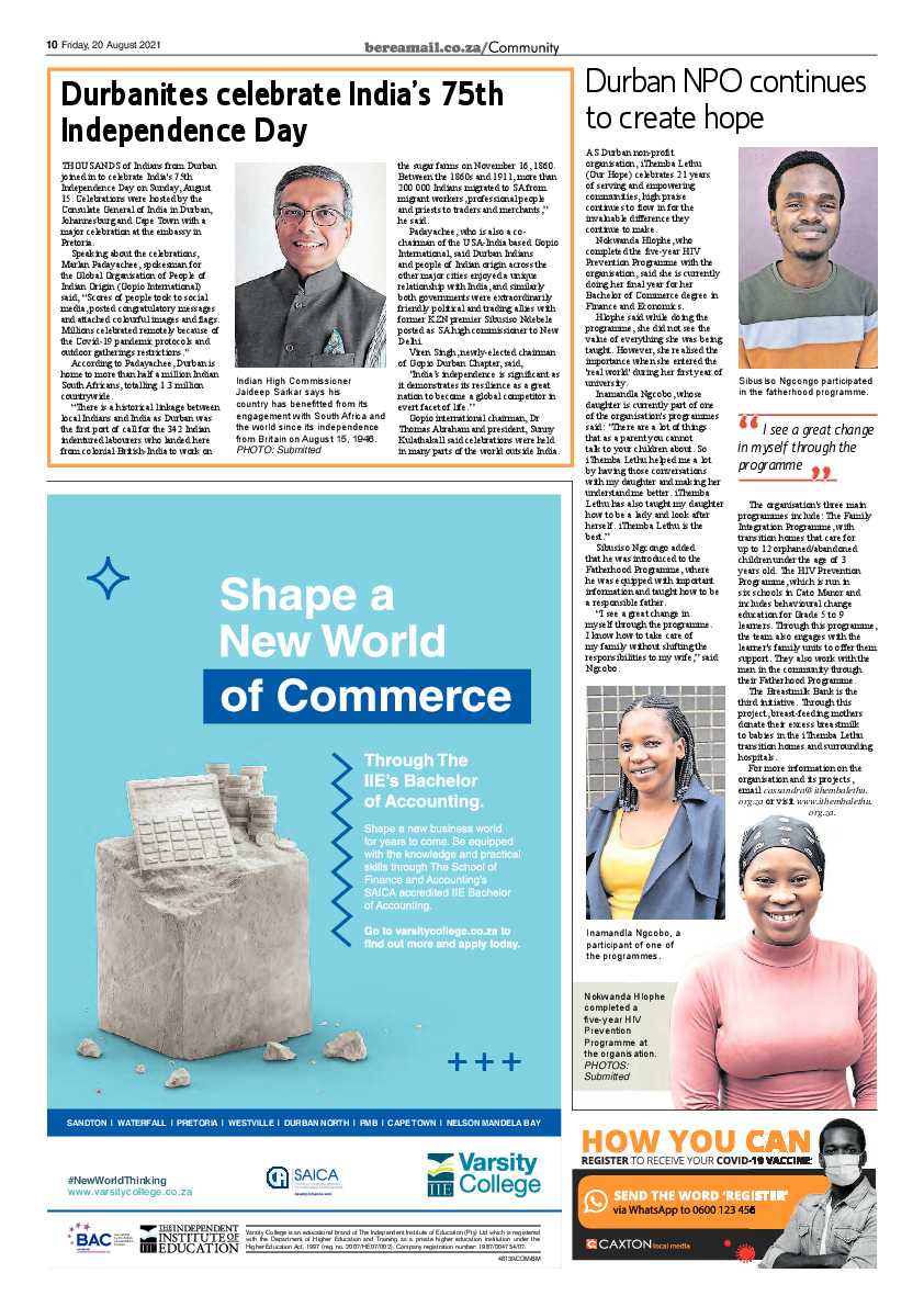 Berea Mail 20 August 2021 page 10