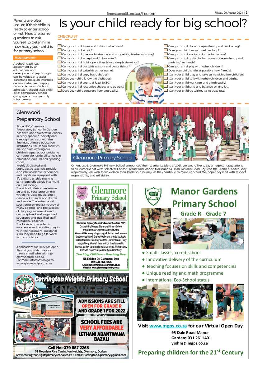 Berea Mail 20 August 2021 page 13