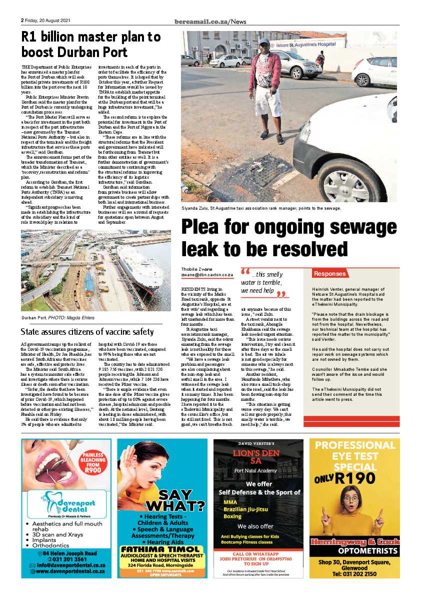 Berea Mail 20 August 2021 page 2
