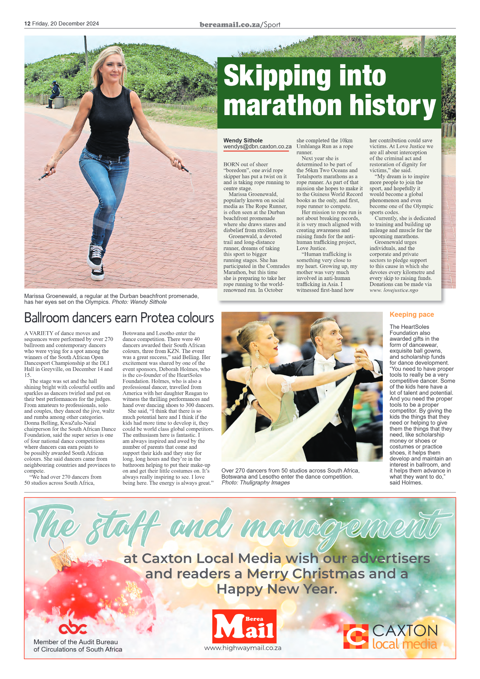 Berea Mail 20 December 2024 page 12