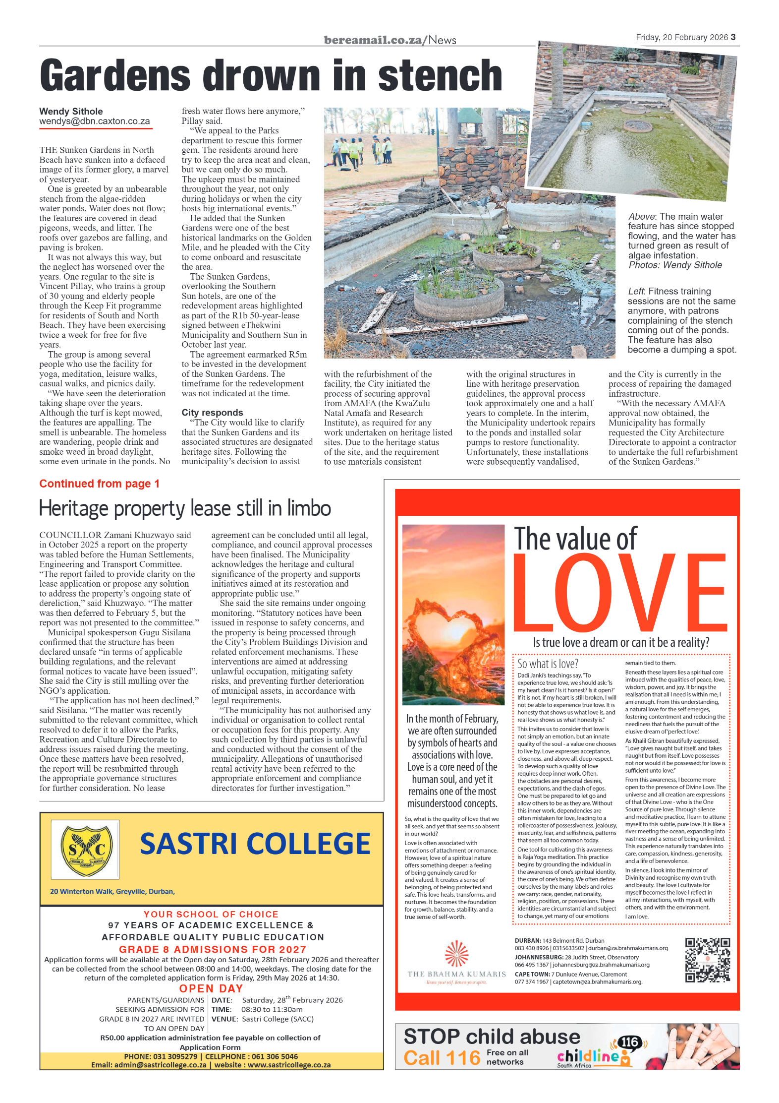 Berea Mail 20 February 2026 page 3