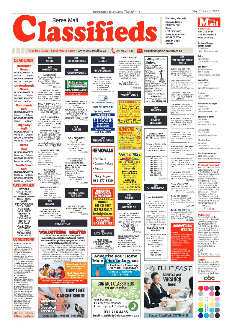 Berea Mail 20 January 2023 page 7