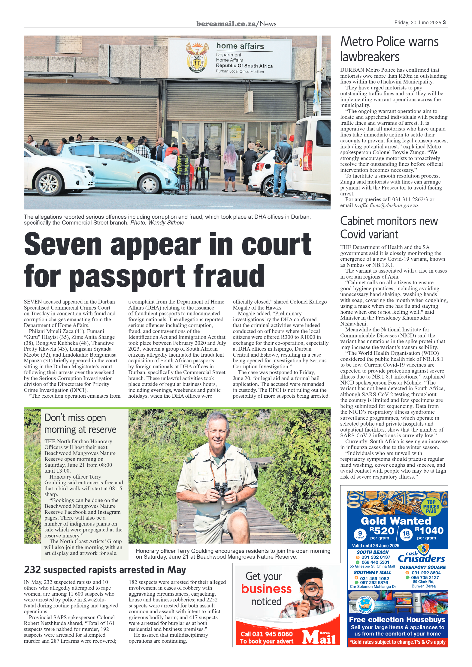 Berea Mail 20 June 2025 page 3