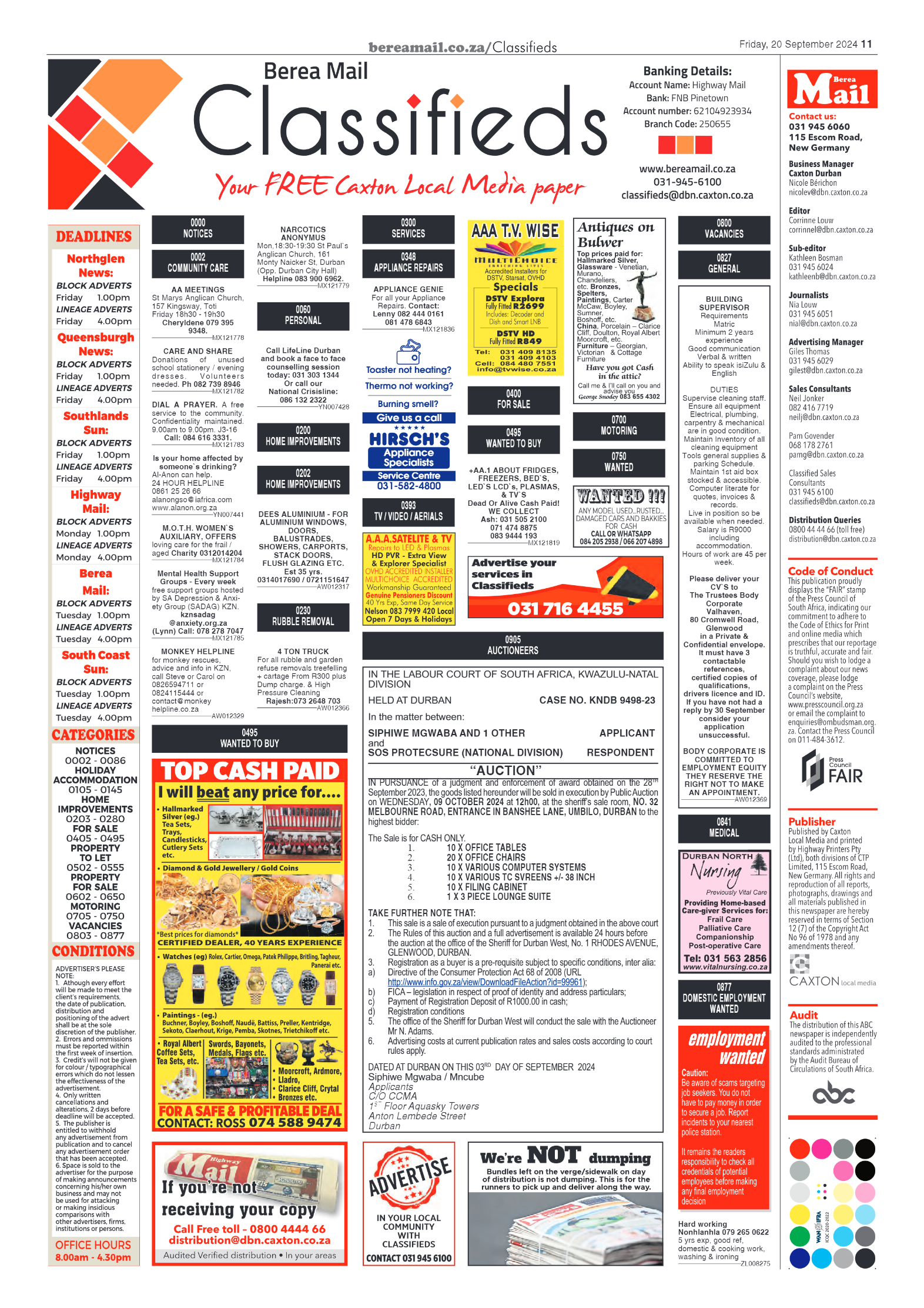 Berea Mail 20 September 2024 page 11