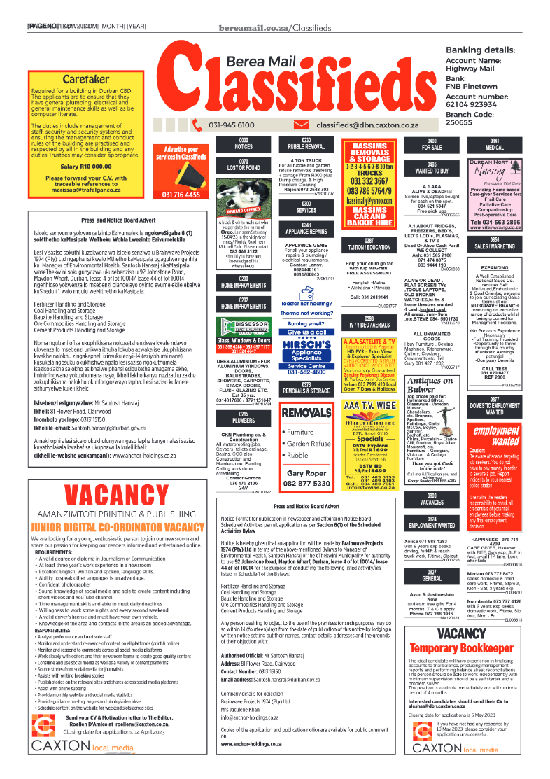 Berea Mail 21 April 2023 page 14