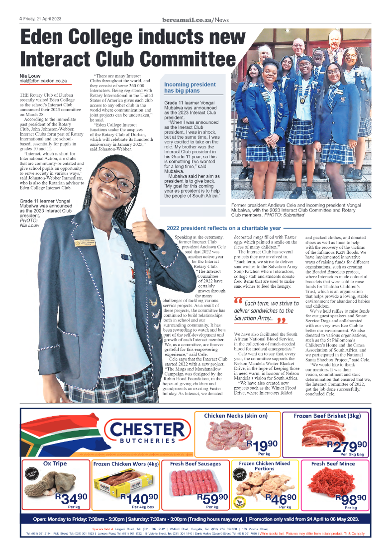 Berea Mail 21 April 2023 page 4