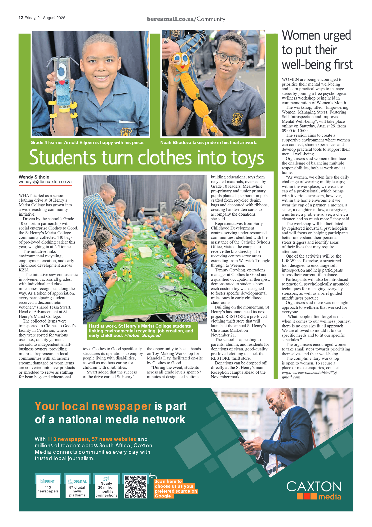 Berea Mail 21 August 2026 page 12