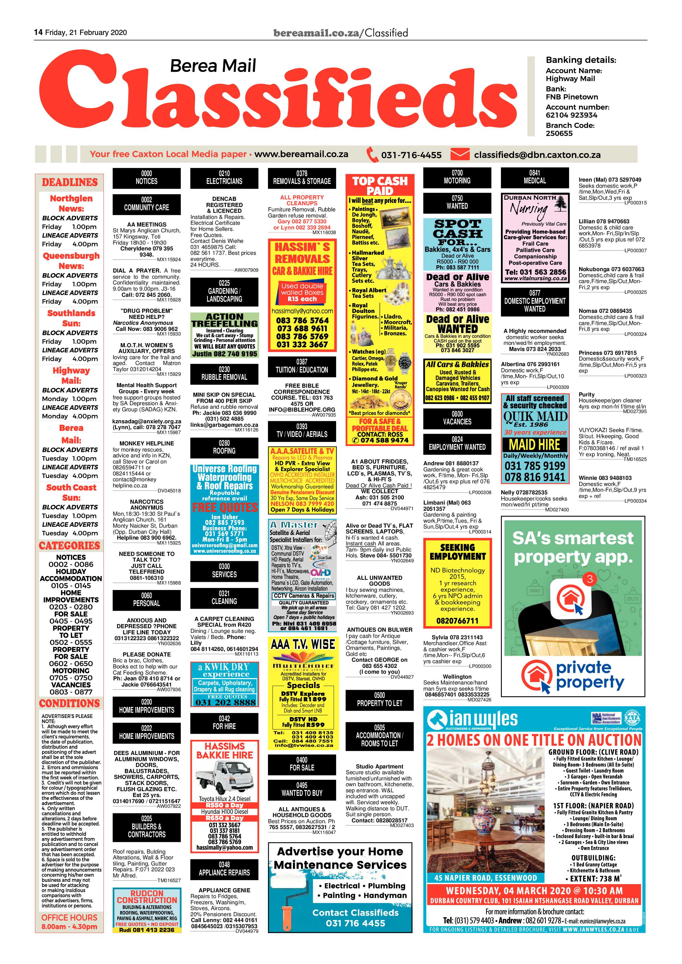 Berea Mail 21 February 2020 page 14