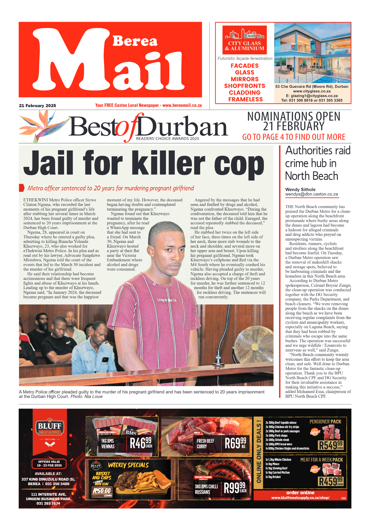 Berea Mail 21 February 2025 page 1