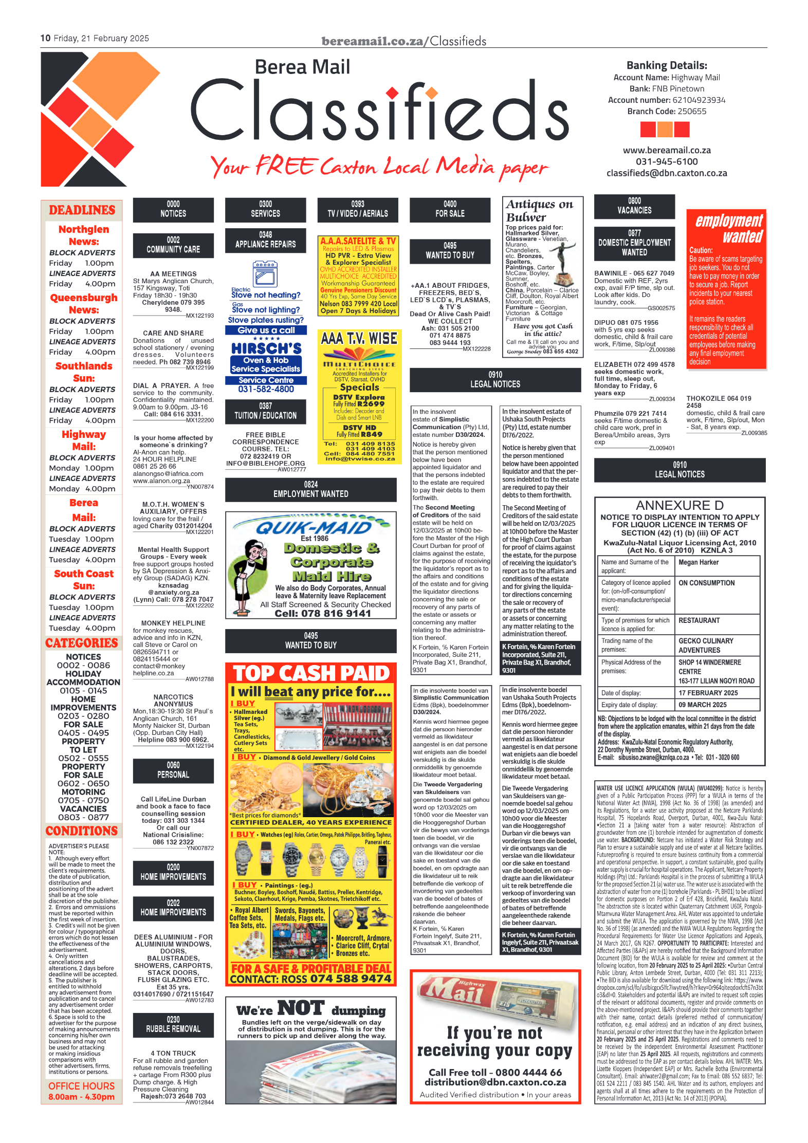 Berea Mail 21 February 2025 page 10