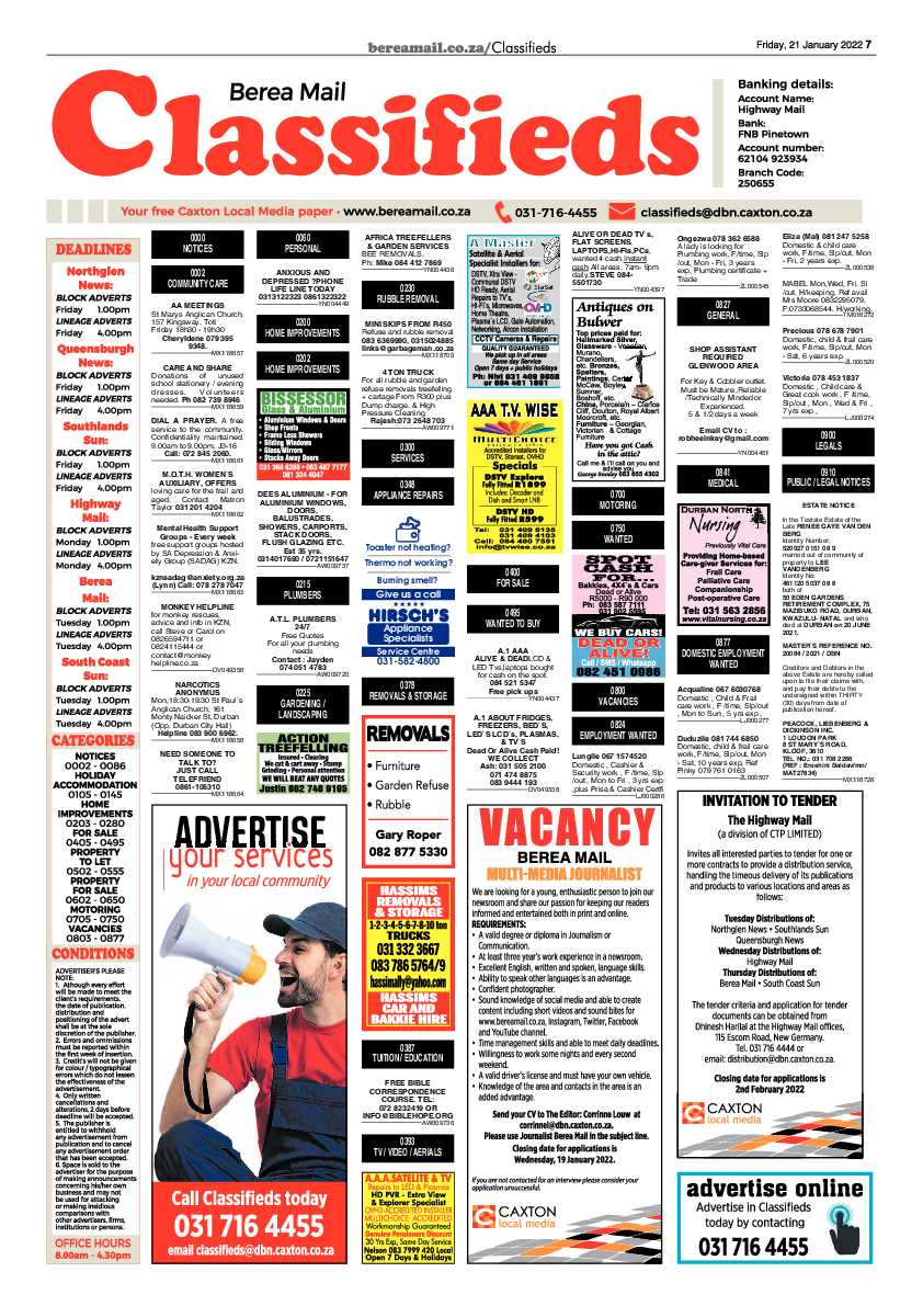 Berea Mail 21 January 2022 page 7