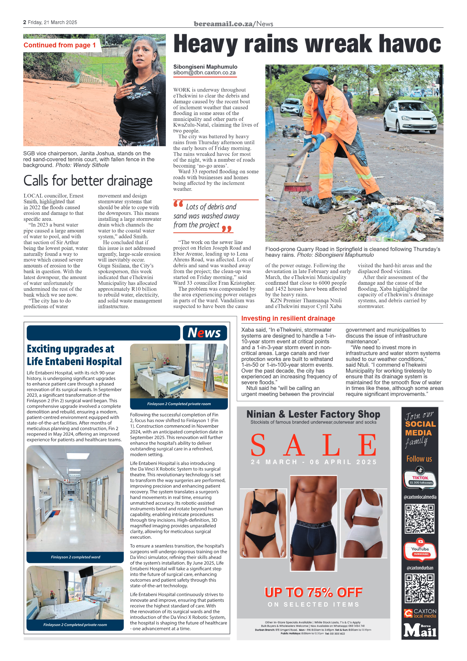 Berea Mail 21 March 2025 page 2