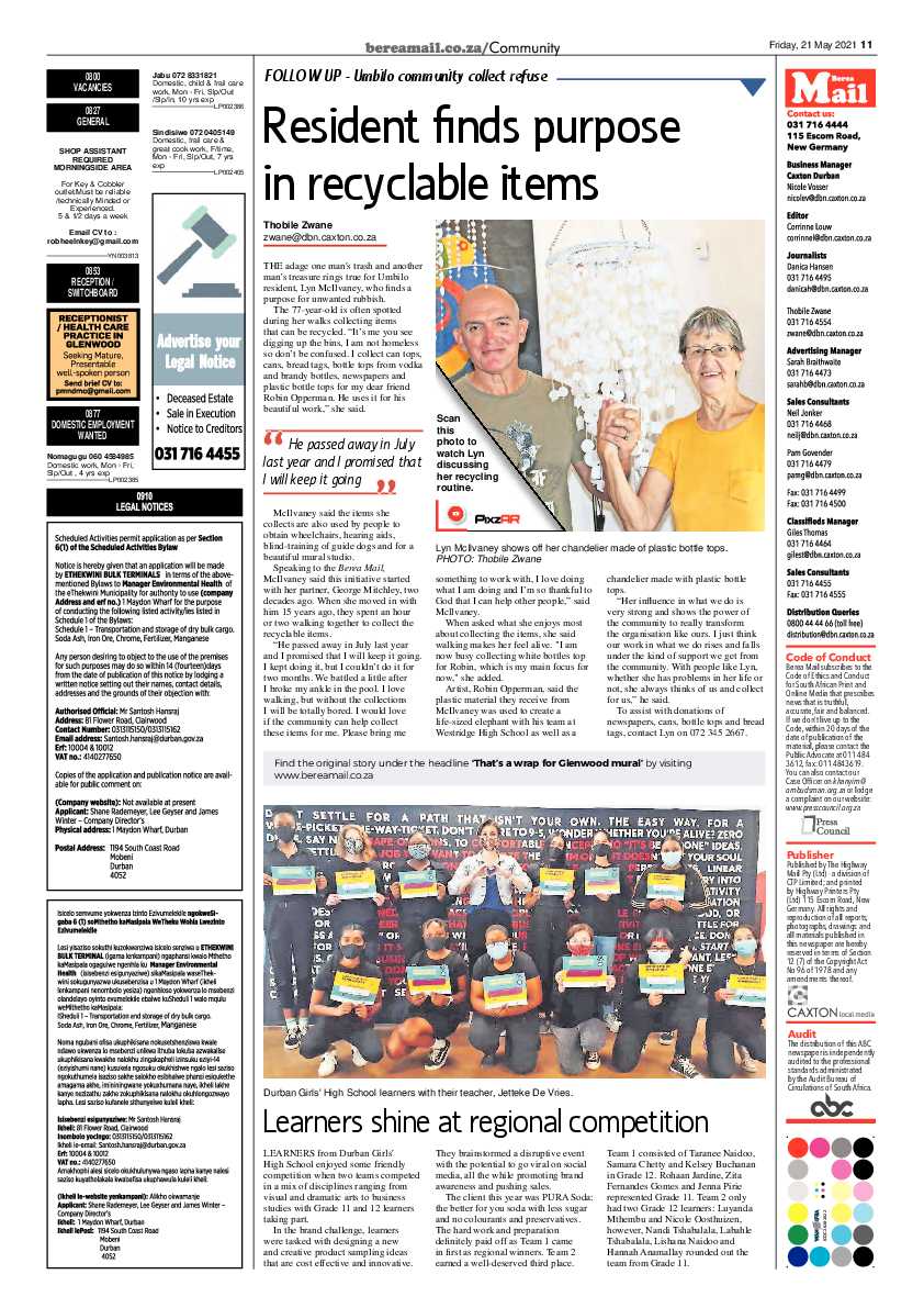 Berea Mail 21 May 2021 page 11