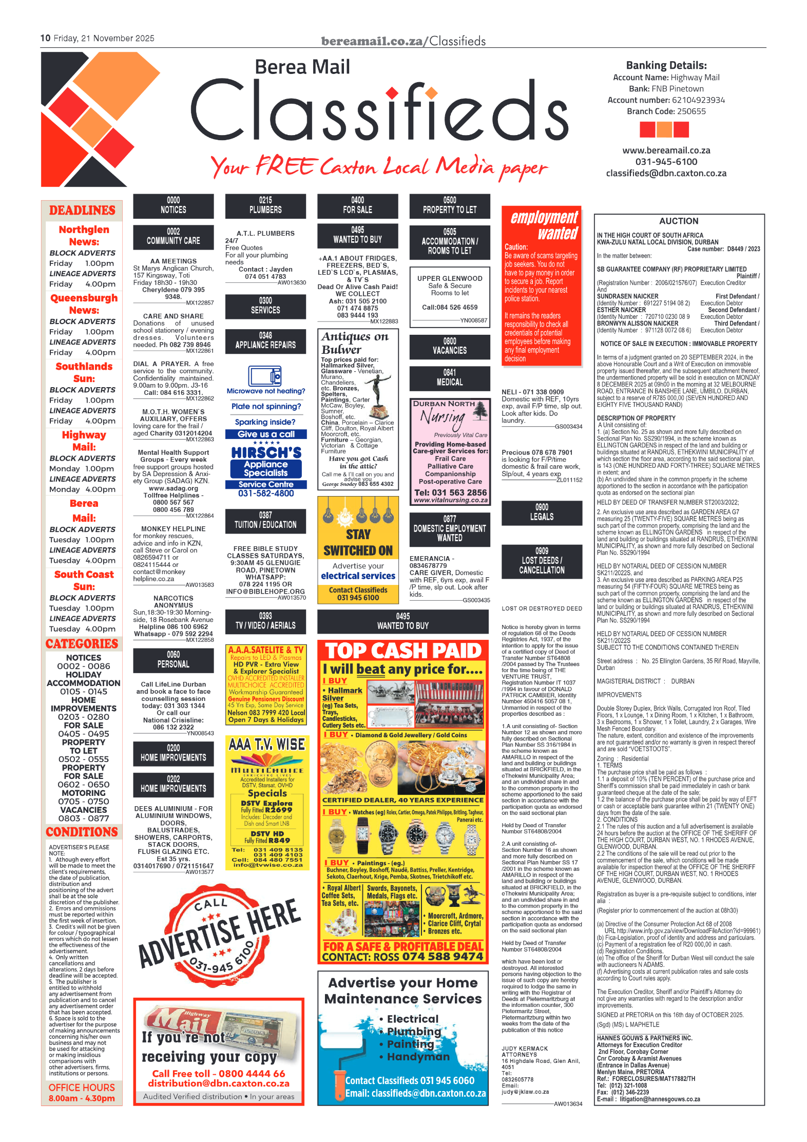 Berea Mail 21 November 2025 page 10