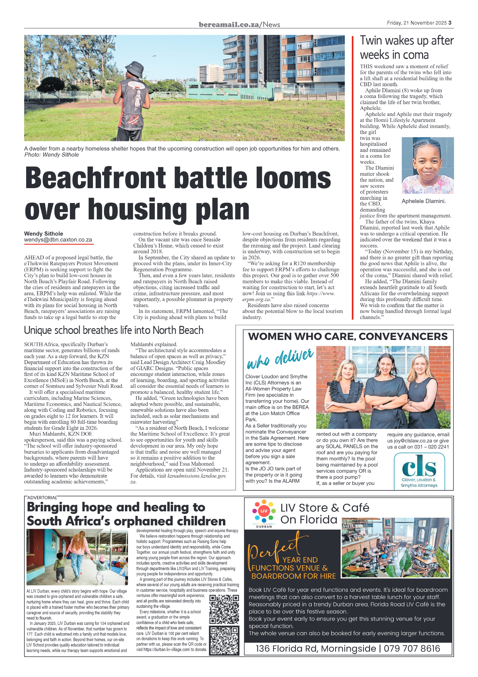 Berea Mail 21 November 2025 page 3