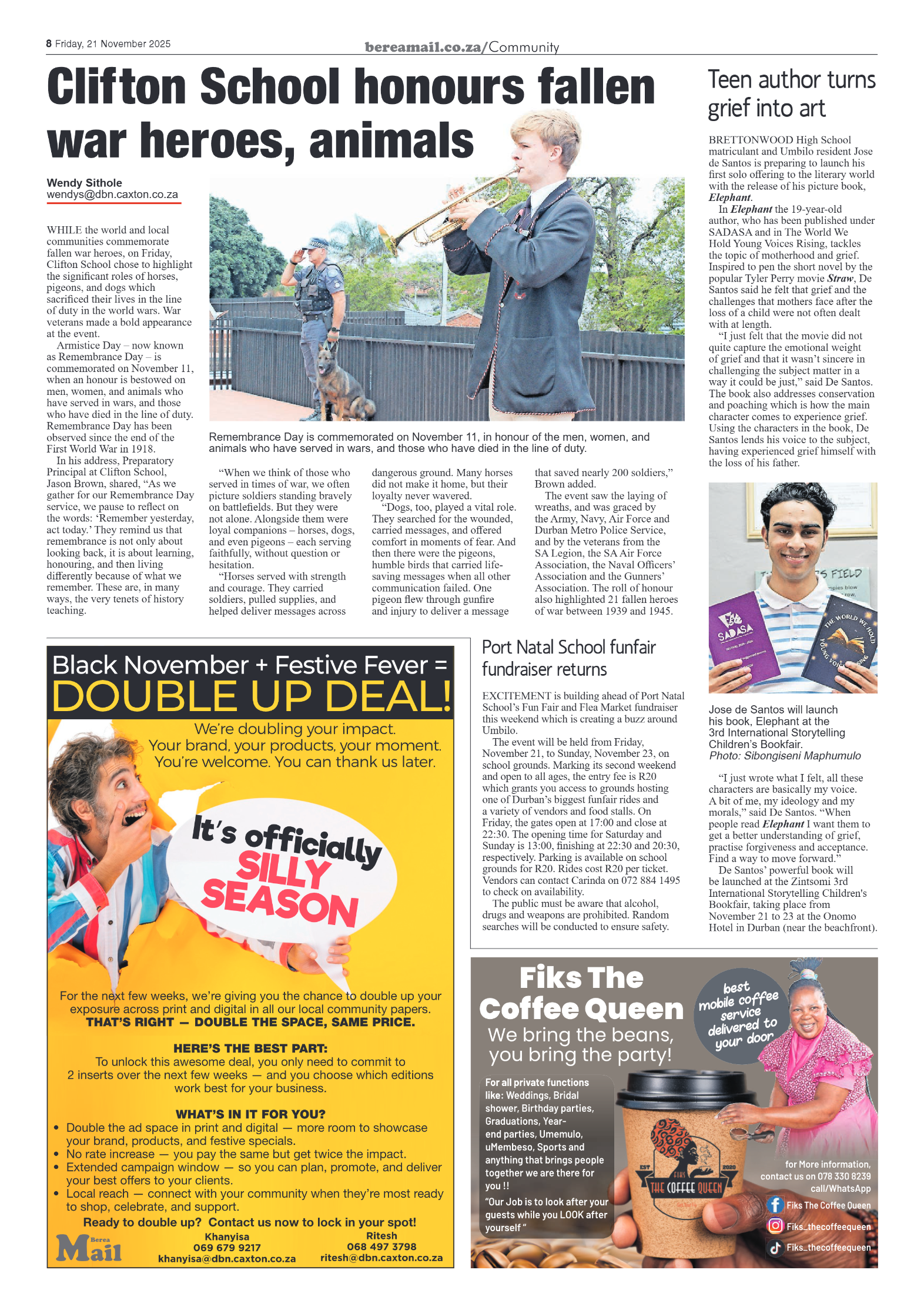 Berea Mail 21 November 2025 page 8