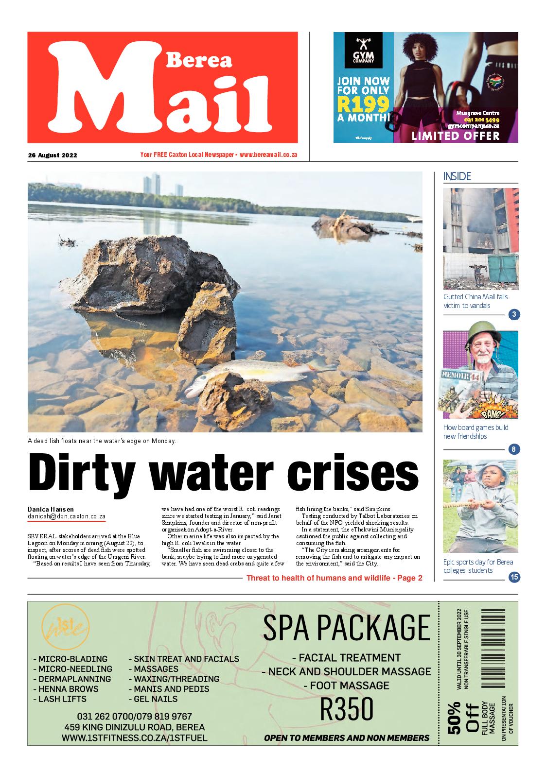 Berea Mail 22 August 2022 page 1