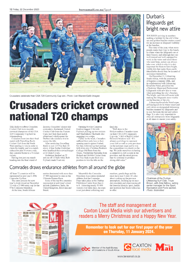Berea Mail 22 December 2023 page 12