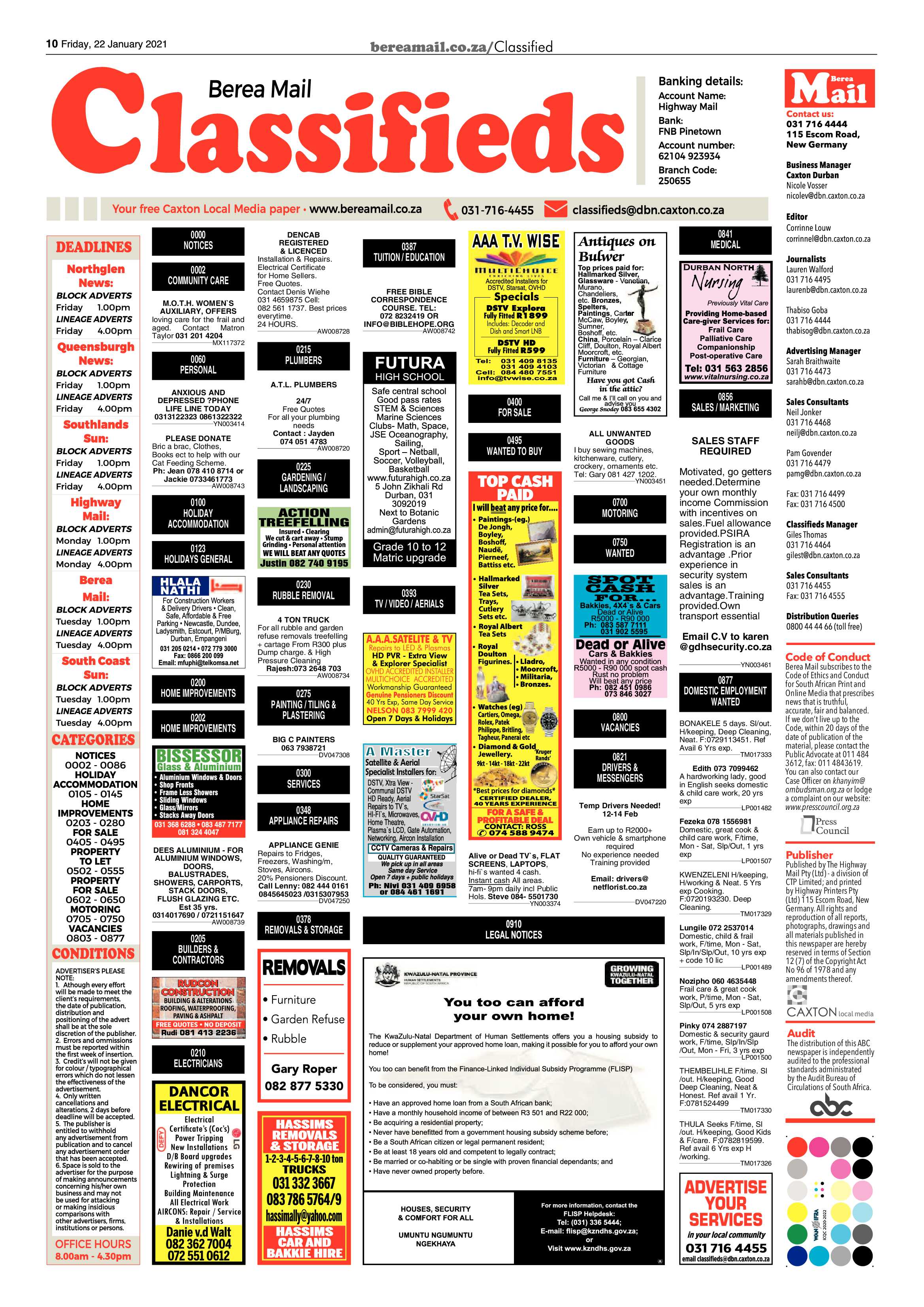 Berea Mail 22 January 2021 page 10