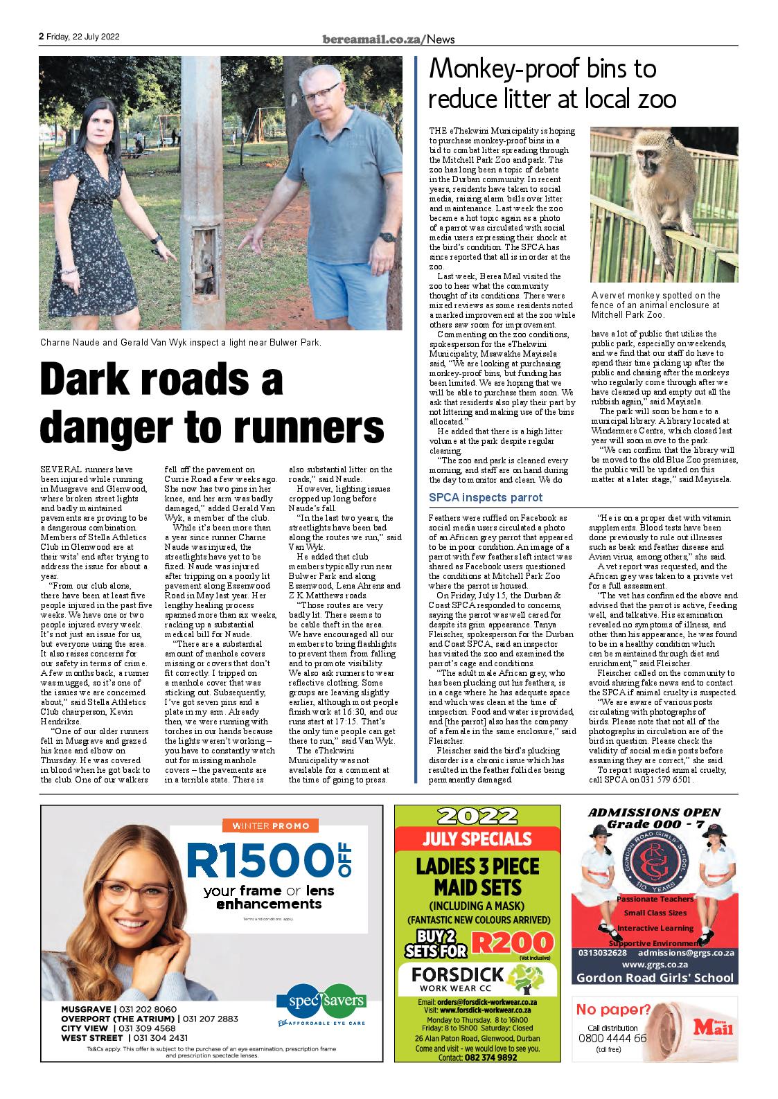 Berea Mail 22 July 2022 page 2