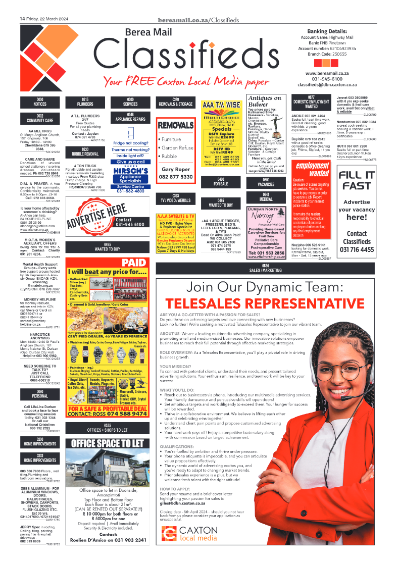 Berea Mail 22 March 2024 page 14