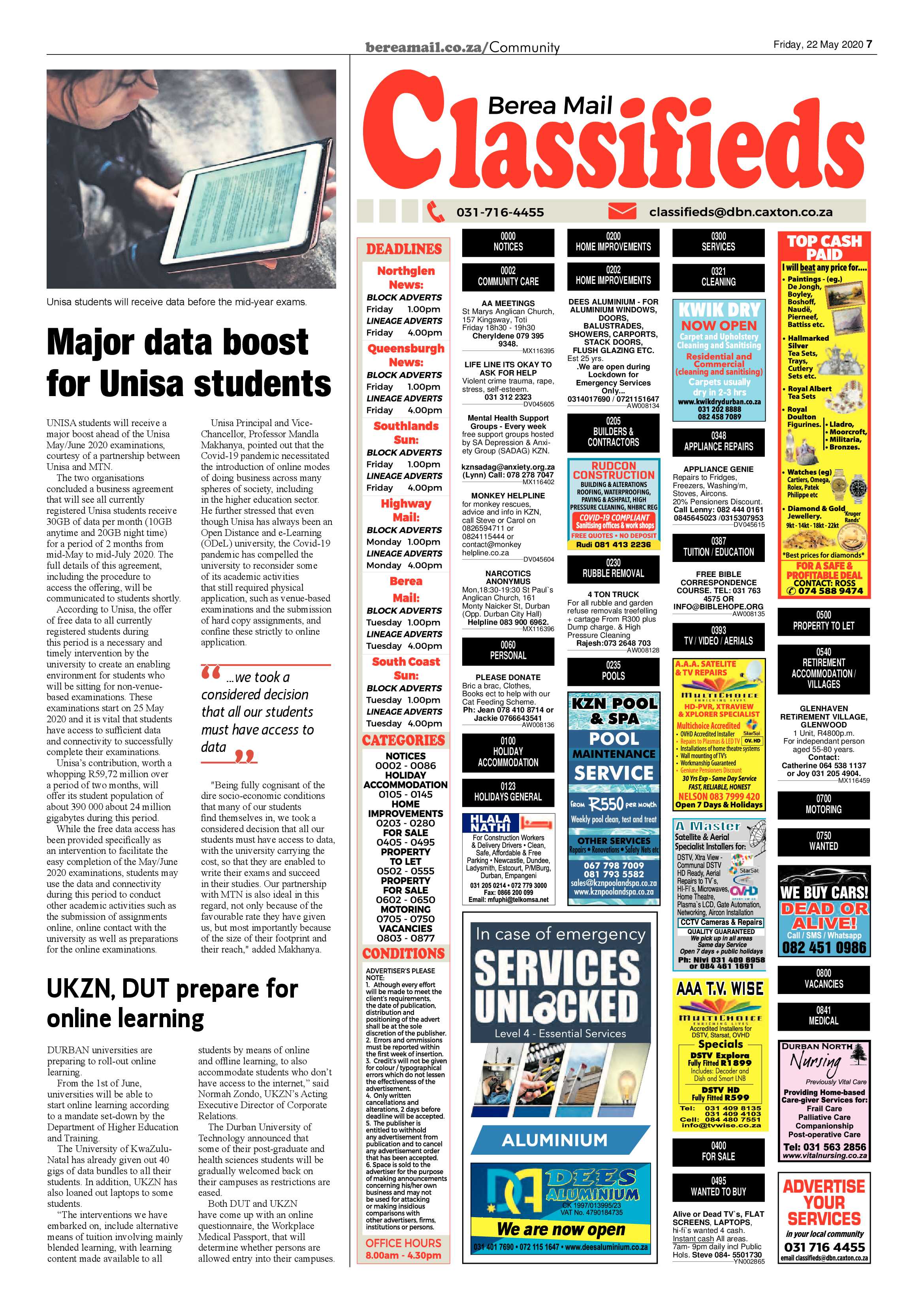 Berea Mail 22 May 2020 page 7