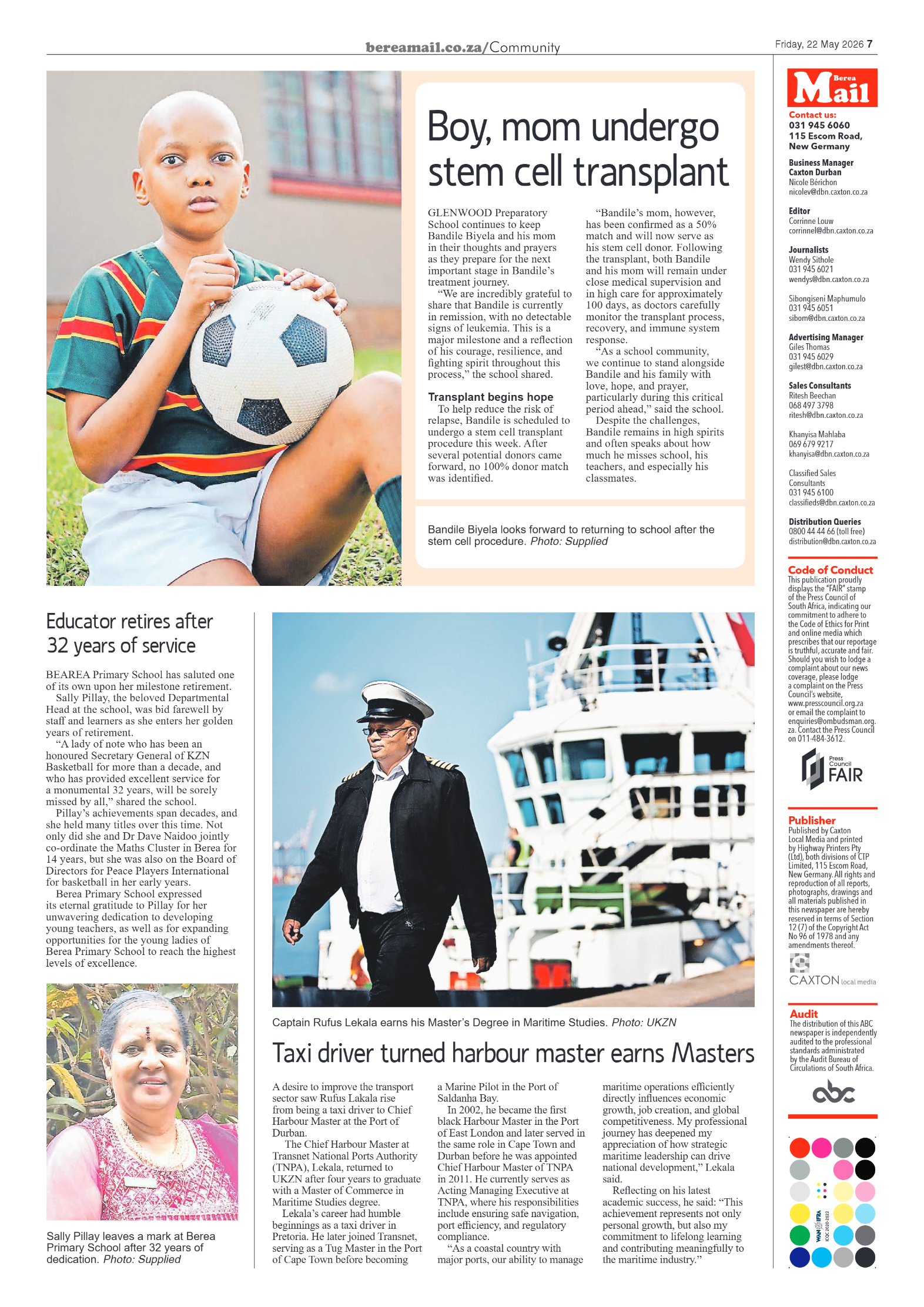 Berea Mail 22 May 2026 page 7