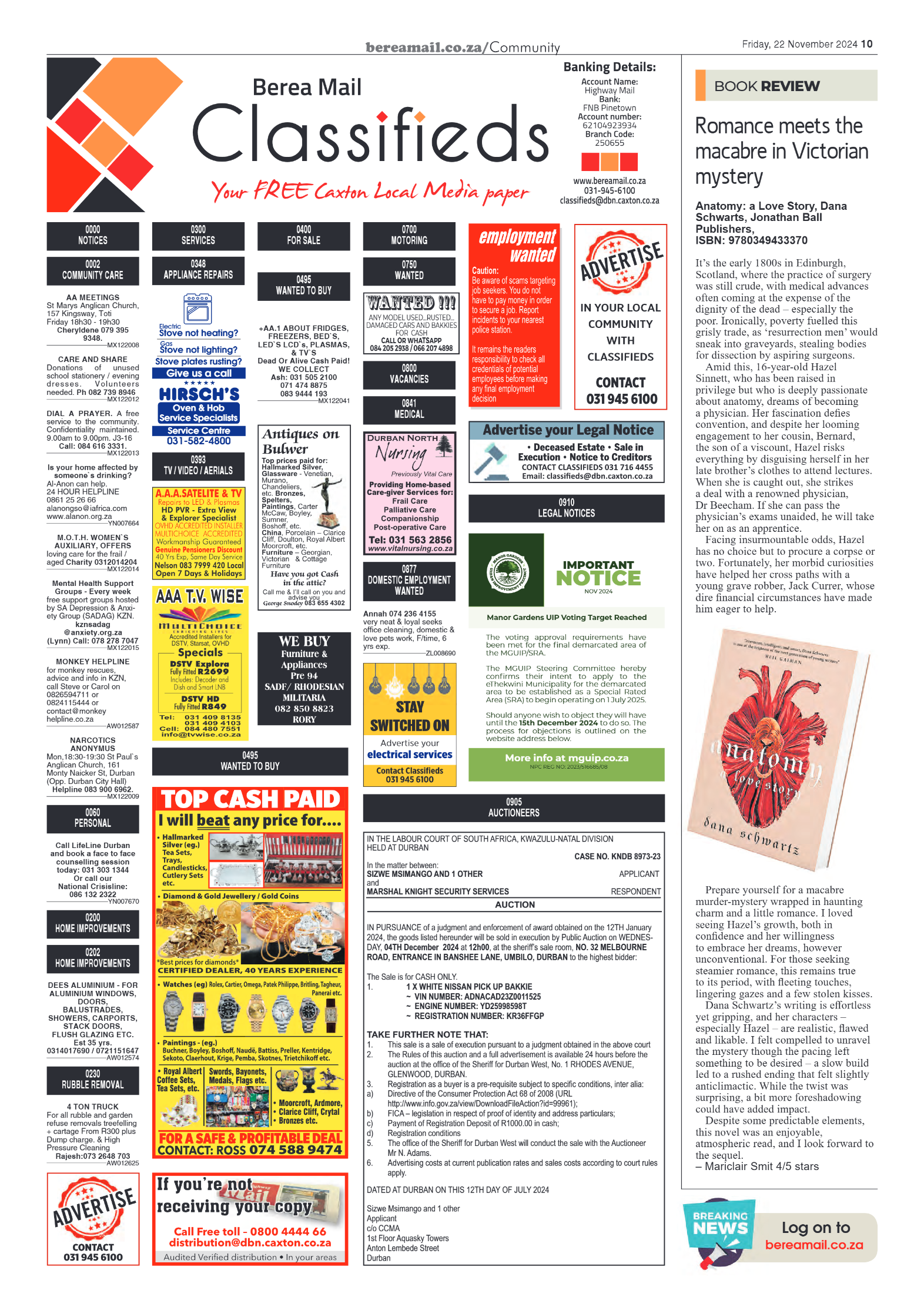 Berea Mail 22 November 2024 page 10