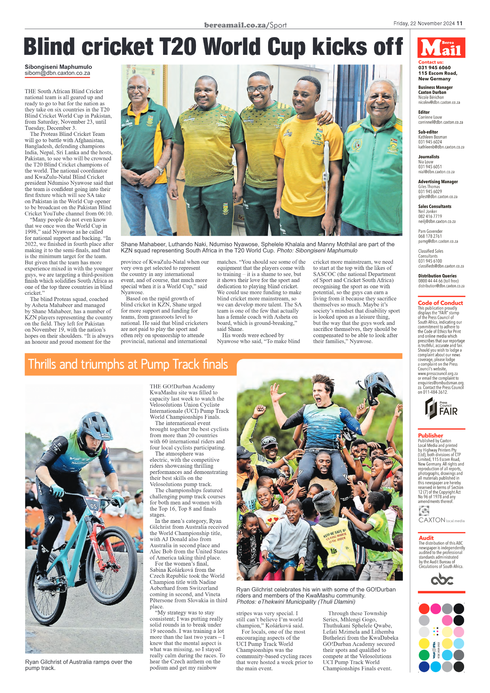 Berea Mail 22 November 2024 page 11