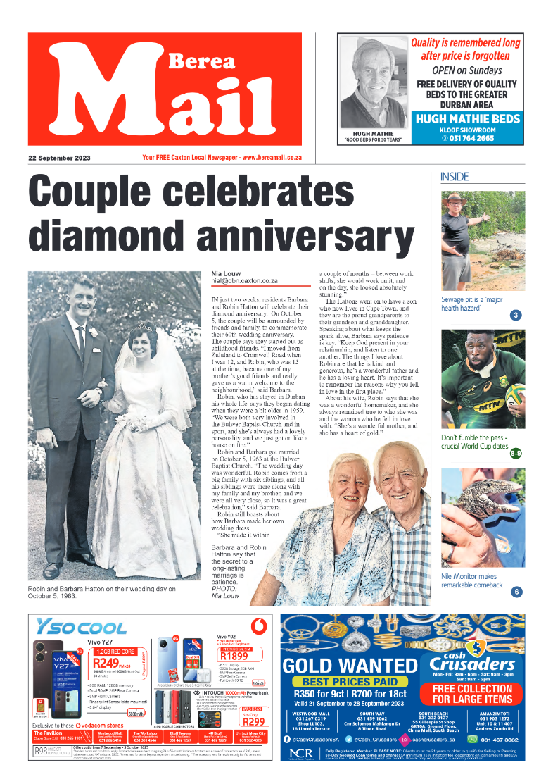 Berea Mail 22 September 2023 page 1