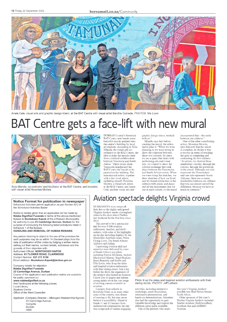 Berea Mail 22 September 2023 page 10