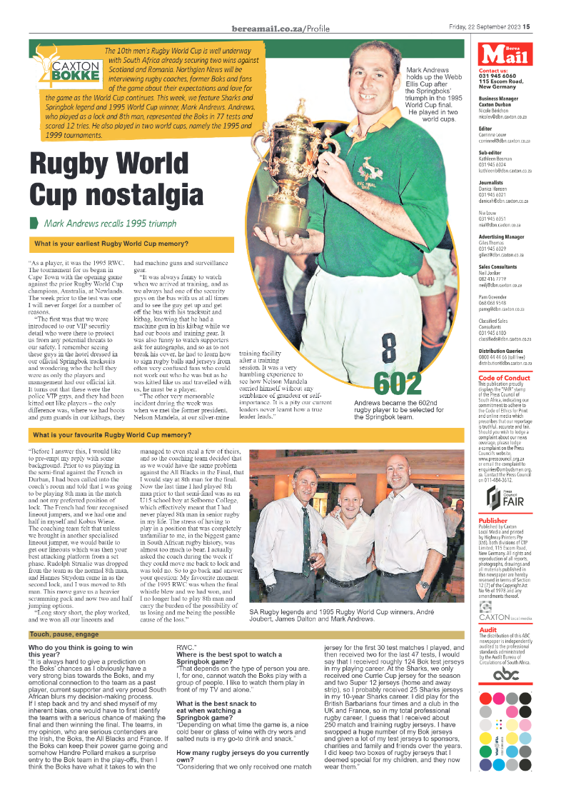 Berea Mail 22 September 2023 page 15