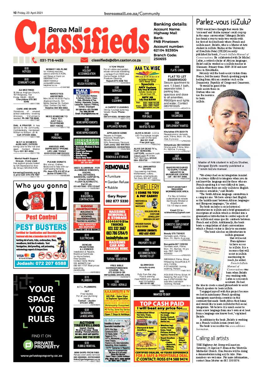 Berea Mail 23 April 2021 page 10