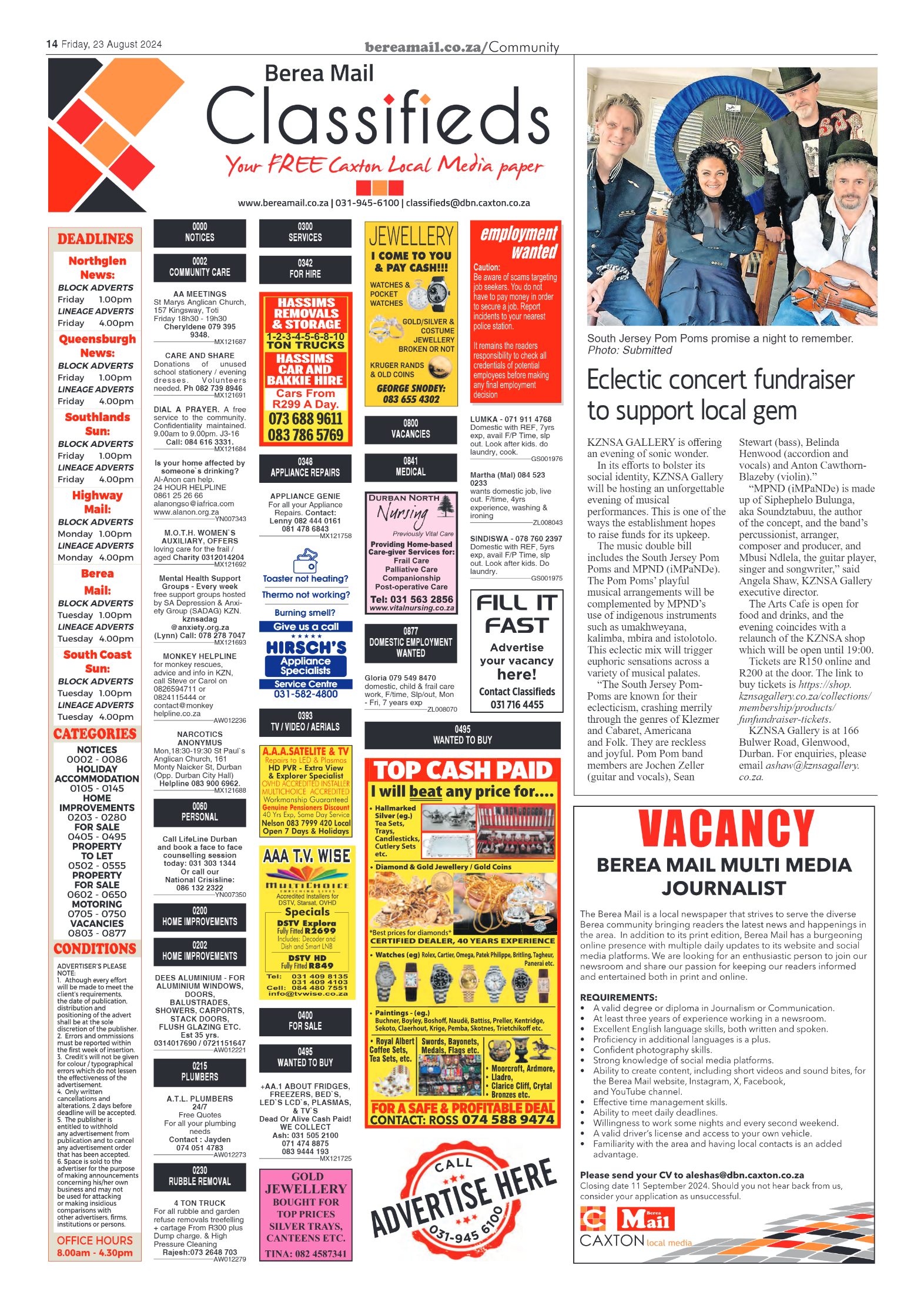 Berea Mail 23 August 2024 page 14