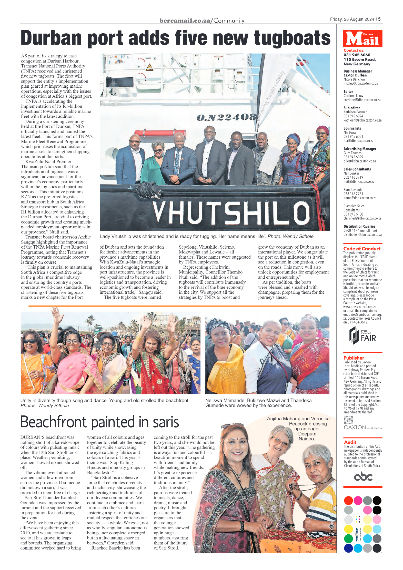 Berea Mail 23 August 2024 page 15