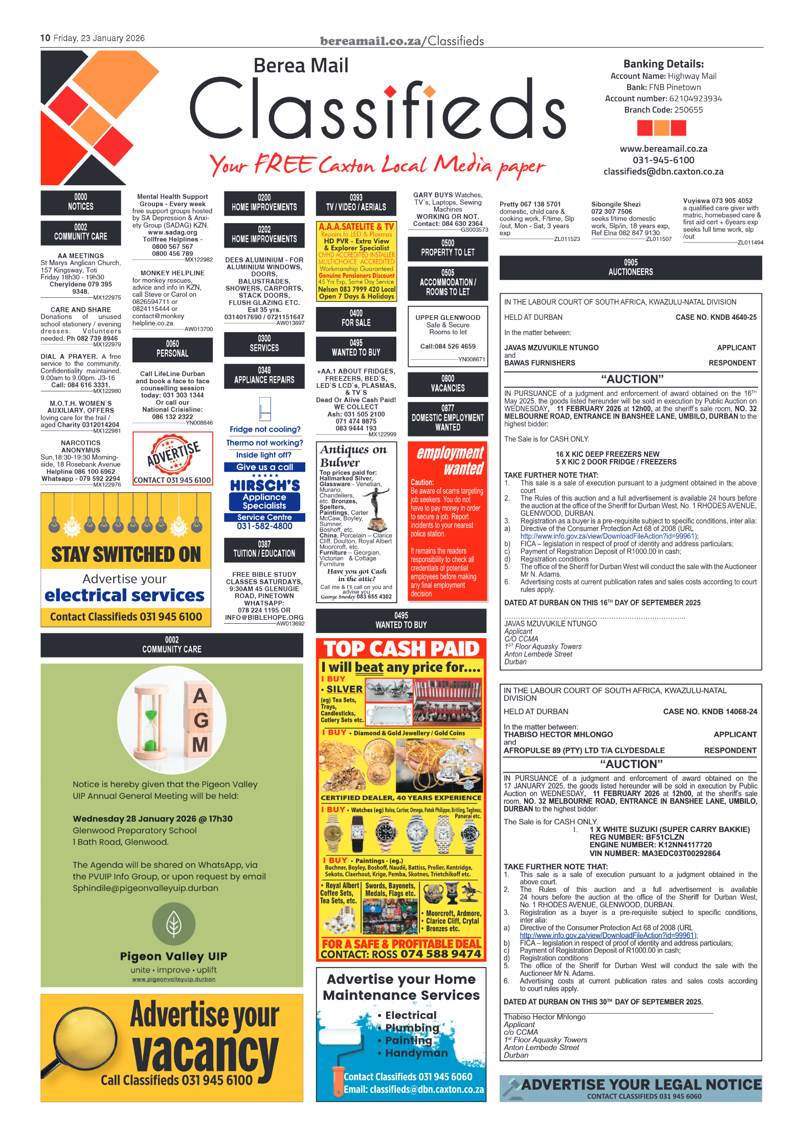 Berea Mail 23 January 2026 page 10