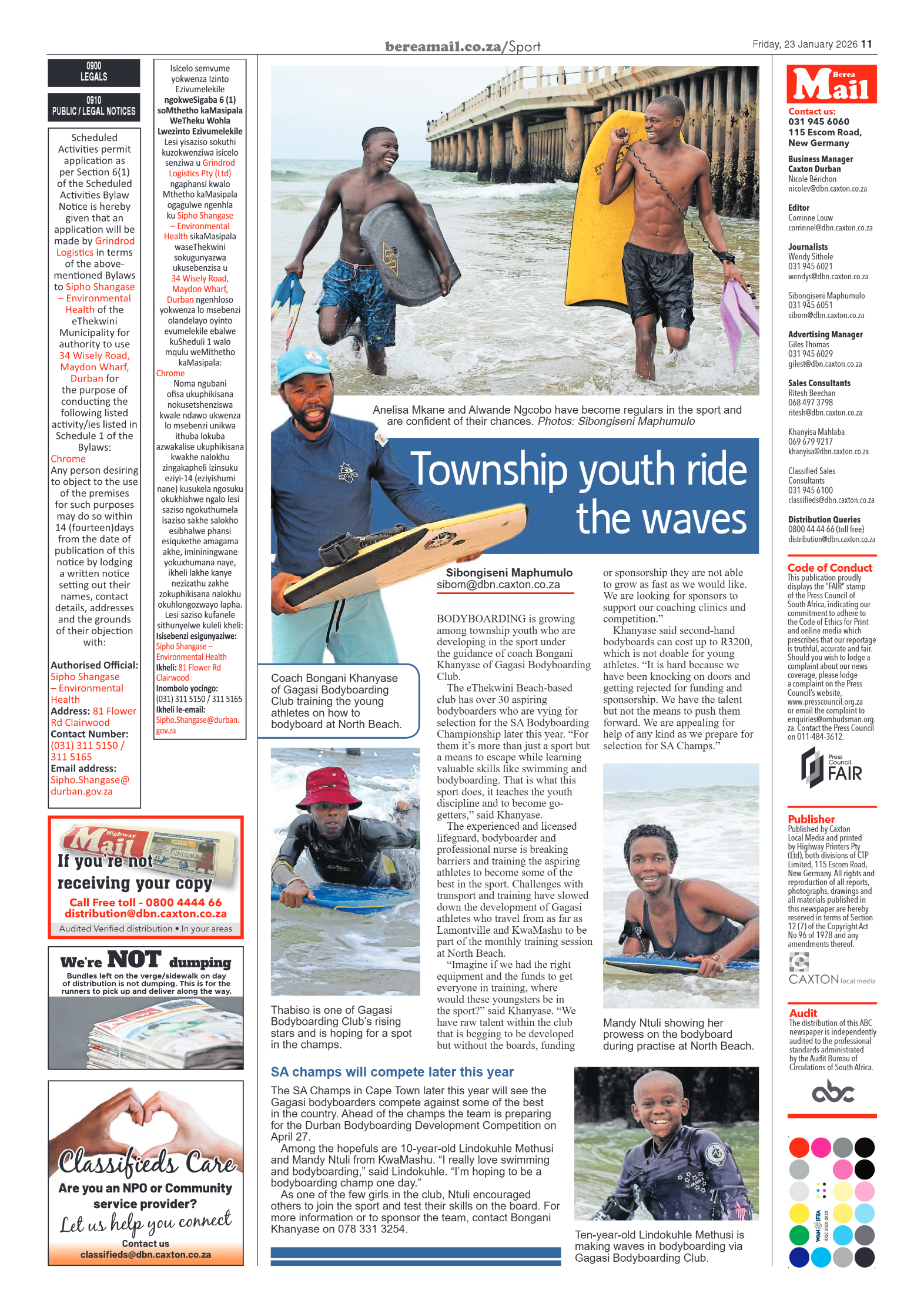 Berea Mail 23 January 2026 page 11