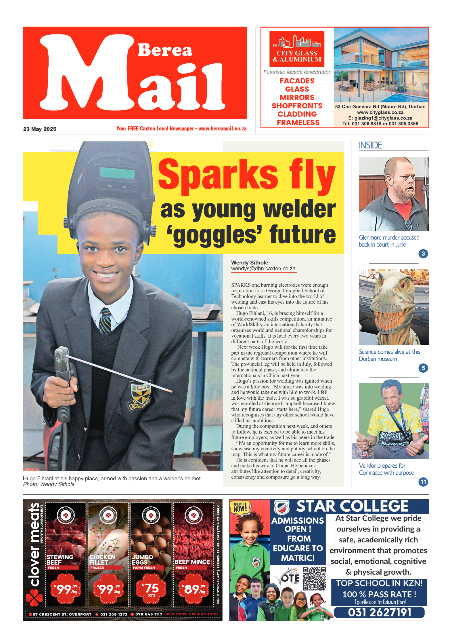 Berea Mail 23 May 2025 page 1