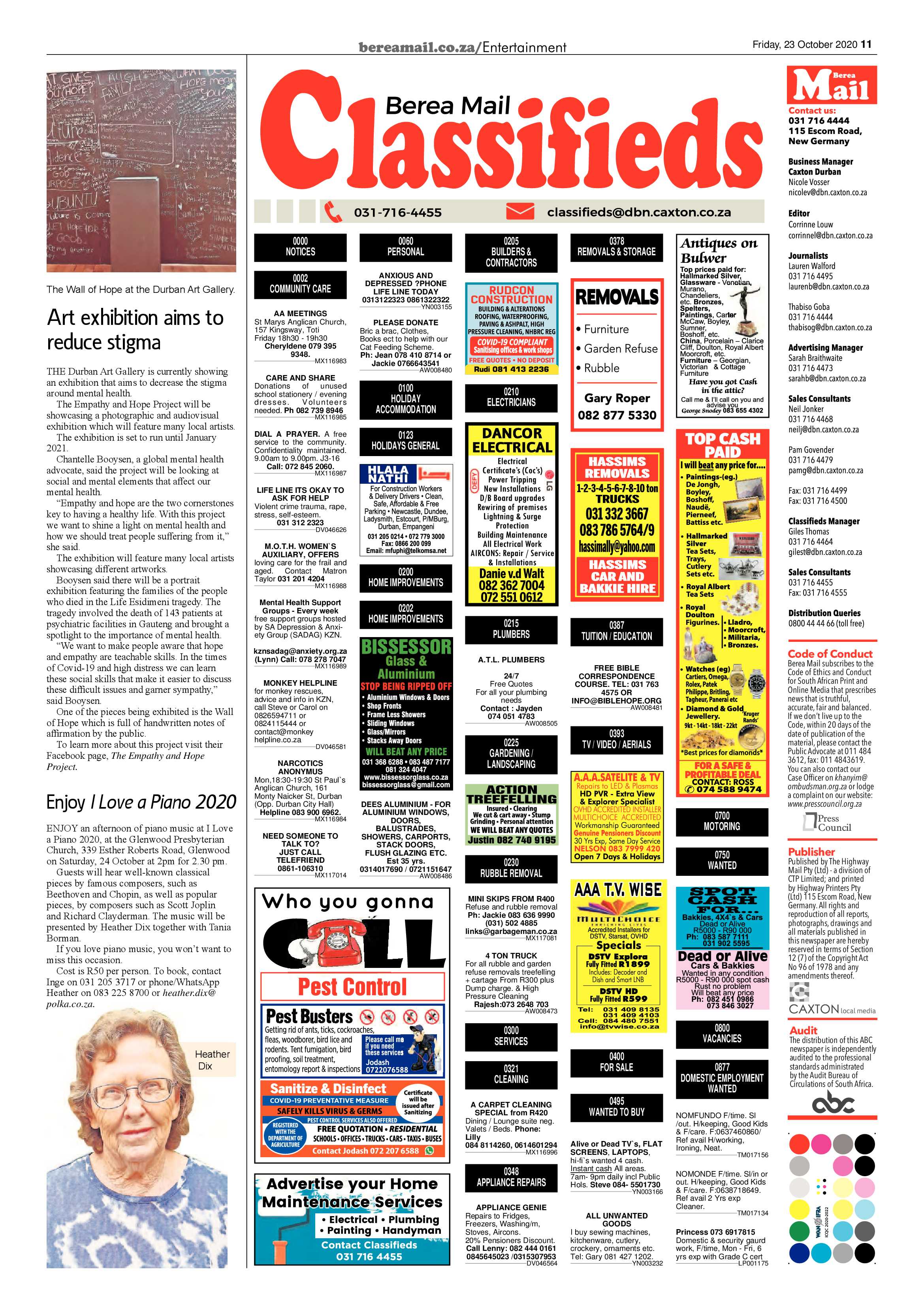 Berea Mail 23 October 2020 page 11