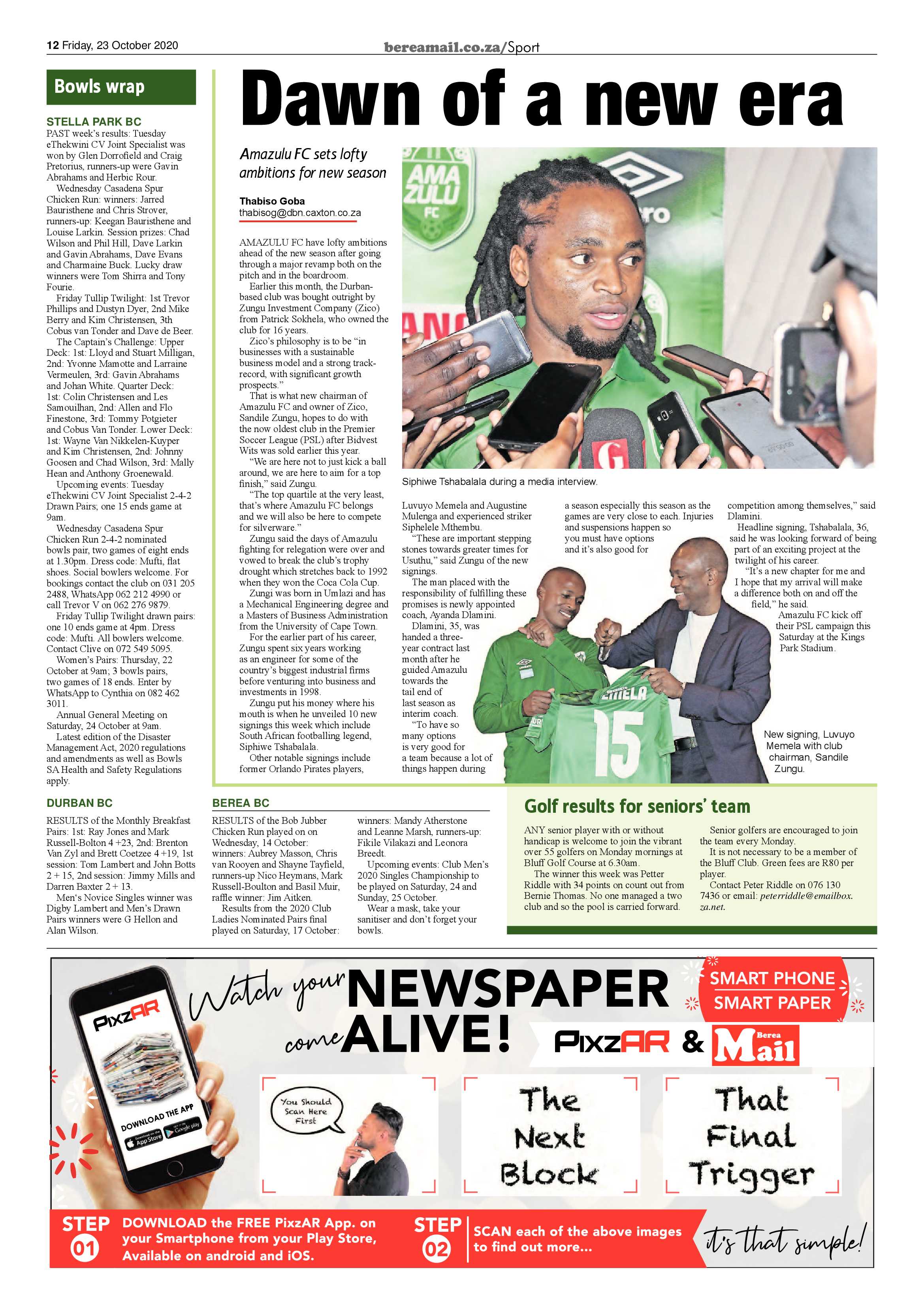 Berea Mail 23 October 2020 page 12